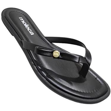 Imagem de SANDÁLIA CHINELO RASTEIRINHA FEMININA MOLECA 5479.101 Cor:Preto;Tamanho:34