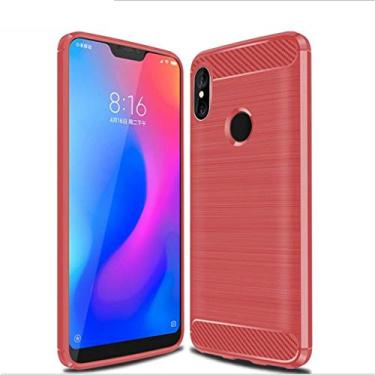 Imagem de Capa para Xiaomi Mi A2 Lite, capa de material de fibra de carbono, suave antiderrapante, macia, anti-impressões digitais, capa totalmente protetora para Xiaomi Mi A2 Lite