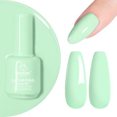 Imagem de Esmalte de gel Beetles 15 ml Esmalte de gel verde pastel menta cor verde esmalte de gel de imersão lâmpada de LED UV arte de unhas salão de manicure salão de beleza DIY design de unhas em gel
