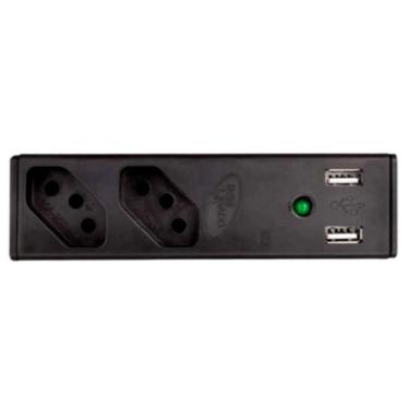 Imagem de Filtro de Linha Coletek com 2 Tomadas 10A 2 Saídas Usb - A.R Variedade