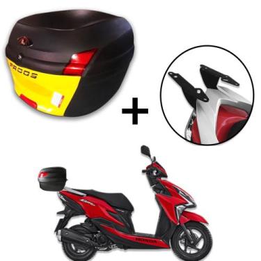 Imagem de Baú De 34 Litros + Suporte Baú Superior Elite 125 - AWA, Amarelo