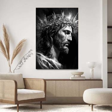 Imagem de Quadro Decorativo Para Sala Quarto  Hall Tela vertical Grande Tigre Ma