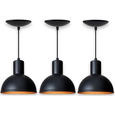 Imagem de Kit 3 Luminária de Teto Pendente Para Quarto Sala Cozinha - Ilustre La