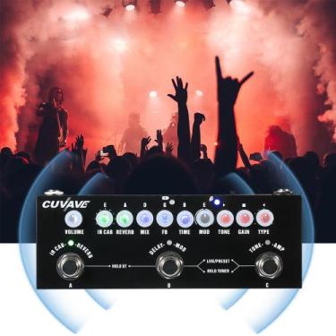 Imagem de Pedal de Efeito Para Guitarra Elétrica Pedaleira Portátil Cuvave Choru
