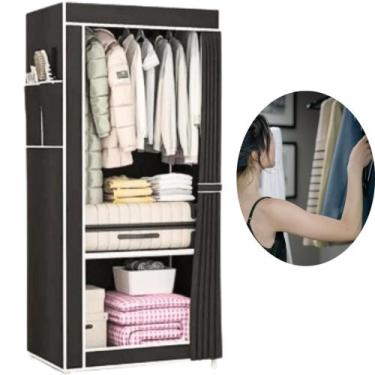 Imagem de Guarda Roupa Dobrável Para Solteiro Organizador De Roupa - bbless
