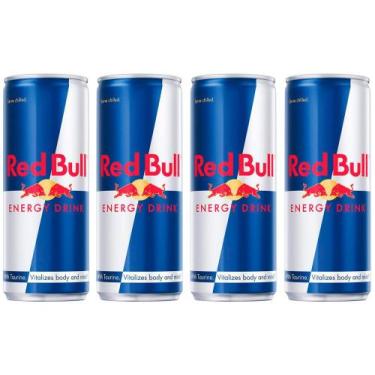 Imagem de Bebida Energética Red Bull Energy Drink 250ml - 4 Unidades, Original
