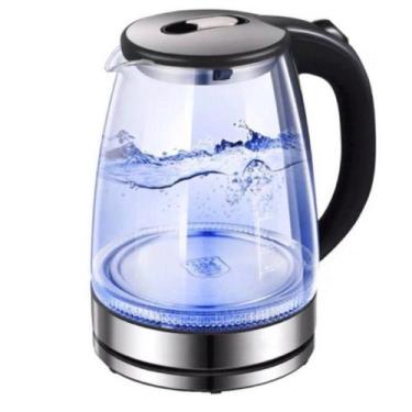 Imagem de Chaleira elétrica de vidro 110v 220v com luz Led azul - ELECTRO, 220V