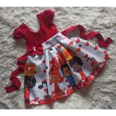 Imagem de Vestido Menina Infantil Simples Temático 3 Palavrinhas RF02 - EDYNHOKI
