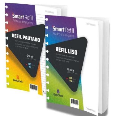 Imagem de Kit Refil Pautado e Liso o7908428803636ara Caderno Inteligente - 200 f