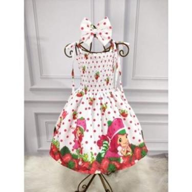 Imagem de Vestido Menina Infantil Lastex Temático Moranguinho - EDYNHOKIDS, 01 A
