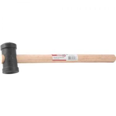 Imagem de Martelo de borracha 40 mm cabo em madeira preto - Nove54