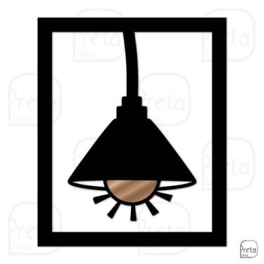Imagem de Quadro de Parede Decoração Luminária Abajur Mdf 6mm 50x41cm - Linha Pr