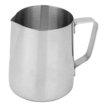 Imagem de  Leiteira Cremeira Jarra Alça Pitcher Inox 600ml Barista Profissional 