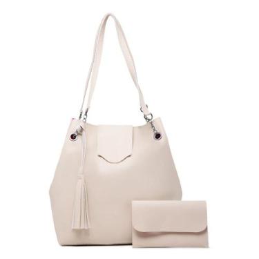 Imagem de Bolsa feminina Kit 2 em 1 Bolsa Saco + Carteira Feminina - Pierre, Bra