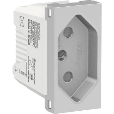 Imagem de Modulo Tomada 10A 2P+T Orion Schneider Aluminio S70202174 - Legrand