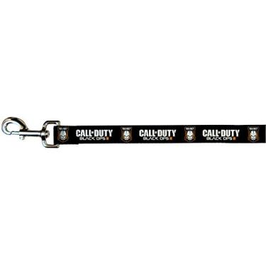 Imagem de Coleira para cães Call of Duty Black Ops III Skull Icon Preto Branco Laranja 1,2 m de comprimento 3,8 cm de largura