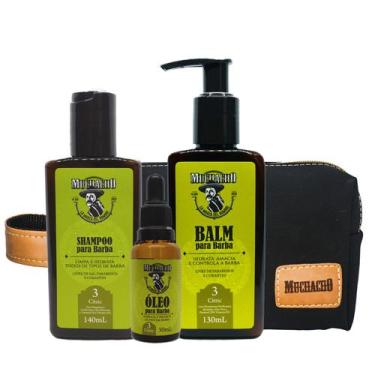 Imagem de Kit Shampoo para Barba + Balm para Barba + Óleo para Barba - Muchacho 