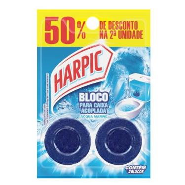Imagem de Harpic Limpador e Aromatizador Sanitário para Caixa Acoplada Marine 2 unidades