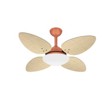 Imagem de Ventilador Teto Cobre Pétalo 4 Pás Palha Turbo Ventax 110V