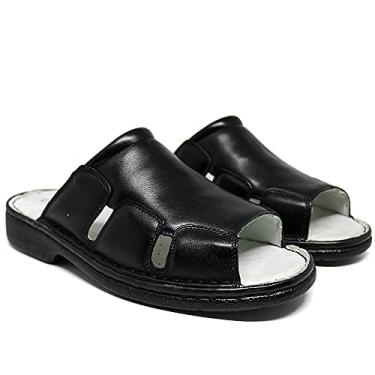 Imagem de Sandália Ortopédica Masculina Conforto Para Diabético 333 (PRETO, BR, Adulto, Numérico, 40)