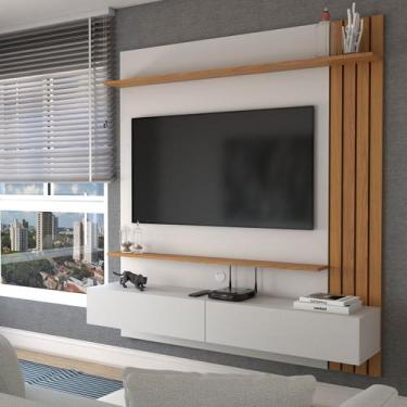 Imagem de Painel para TV Até 65 Polegadas Christiania 2 Portas 2 Prateleiras Off