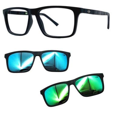Imagem de Oculos Mormaii 6112 Swap 4 ACO Com 2 Clipons Azul e Verde, Azul, Verde