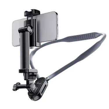 Imagem de Montagem Magnética do Pescoço para Telefones, POV/VLOG PENLHO DE PENOS DE Pescoço, Suporte DE Peito Confortável para Transmissão Ao Ar Livre Ao Ar Livre