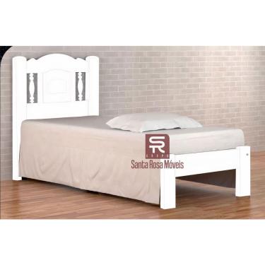 Imagem de Cama Solteirão (Solteiro Extra) Bella de Madeira Maciça Tauari - Cor Branco