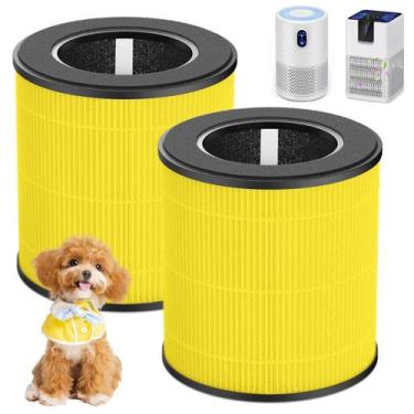 Imagem de Purificador de ar True HEPA Filter, pacote com 2 unidades Ecleanfy B-D