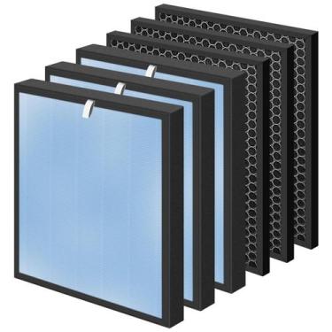 Imagem de Filtro purificador de ar Pulluty HSP001 True HEPA com pacote de 3 de c