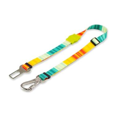 Imagem de Dog Trip Brasil Cinto de Segurança Pet Universal para Cachorro Gato com Gancho Trava de Segurança Cães Gatos Carro Coleira Adaptador Ajustável Porte Grande Médio Pequeno Estampa Sunset