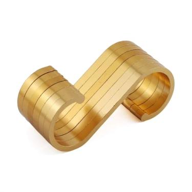 Imagem de JCBIZ 6Pcs Space Alumínio S Gancho Plano S Forma Banheiro Cozinha Corrimão S Cabide Multiuso Colher Pano Panela Toalha Panos Etc. Acessórios Cabides Adequados para Abaixo de 19Mm Haste Redonda