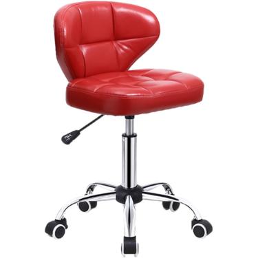 Imagem de Cadeira de mesa do escritório em casa, cadeira de computador giratória executiva ajustável em altura com rodas rolantes, cadeira giratória sem braço, 40 * 34 * 73-87cm,#1