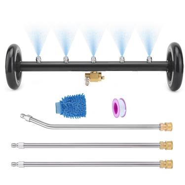 Imagem de Laopypor Limpador De Alta Pressão Para Chassis, Vassoura Água 18" Fixação Elétrica Com Extensões, Luva Lavagem, 5000 Psi