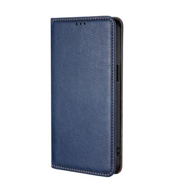 Imagem de LYJSMGZ Capa carteira para iPhone 16E, capa flip vintage de couro fosco masculino e feminino proteção contra quedas capa de TPU macio, azul, 16E