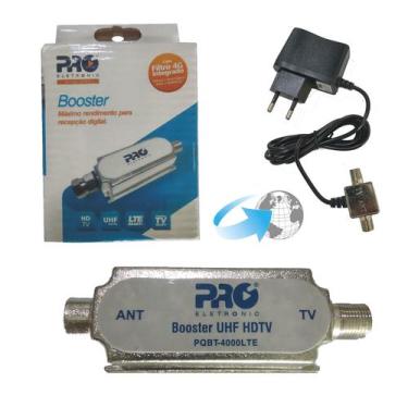 Imagem de Amplificador de Sinal de TV Digital Booster 40dB Proeletronic PQBT-400
