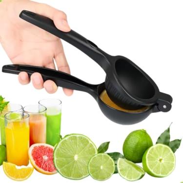 Imagem de Espremedor De Limão Metal Preto Reforçado Manual Resistente (3 Unidades)