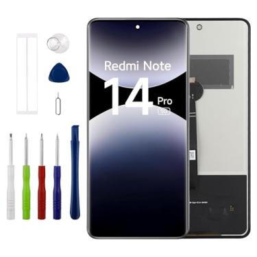 Imagem de Tela TFT compatível com Redmi Note 14 Pro 5G 24090RA29G 16.9 cm Display LCD Touchscreen Digitalizador Assembléia com kit de ferramentas de reparo, sem suporte de impressão digital