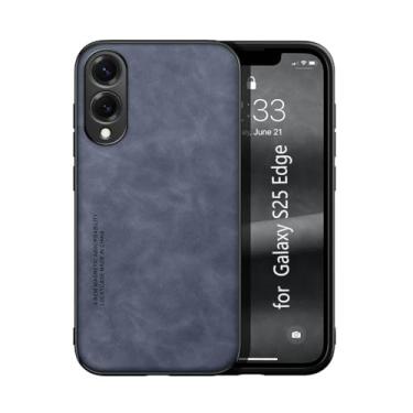 Imagem de Kepuch Silklike Capa para Samsung Galaxy S25 Edge - Case Placa de Metal Embutida - Azul