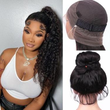 Imagem de Peruca Ebarly Hidden Strap 360 Full Lace Front Human Hair 22"