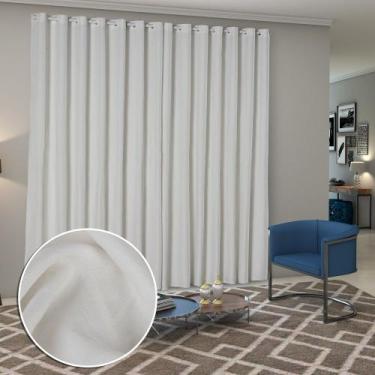 Imagem de Cortina Castele 4m X 2,8m Off White De Linhão - Paulo Cesar  Enxovais,