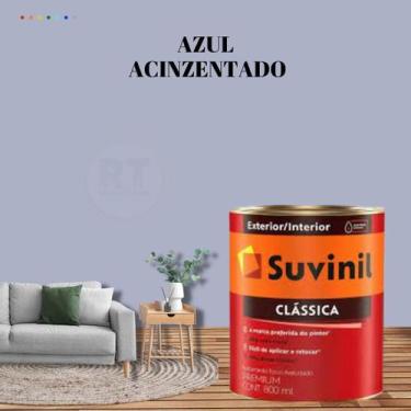 Imagem de Tinta Para Parede Azul Suvinil Clássica 800ml Cor Premium Cor Azul Céu