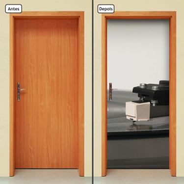 Imagem de Adesivo Decorativo de Porta - Toca Discos - Vitrola - 767cnpt - Allodi