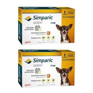 Imagem de Combo 2 Unidades Simparic 1,3 A 2,5 Kg 5 Mg Comp Avulso - Zoetis