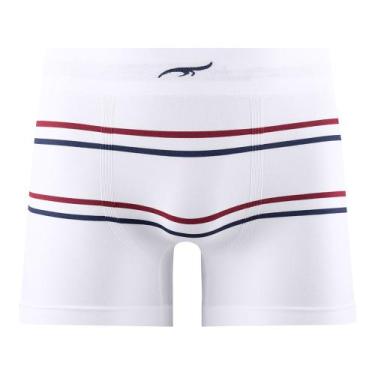 Imagem de Cueca Boxer Listrada sem Costura Branco Zee Rucci, M