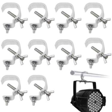 Imagem de Kit 10 Garra Lorben Alumínio Q15 A Q30 Gancho Fixação Iluminação Movin