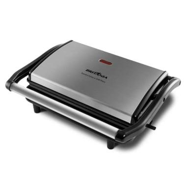 Imagem de Sanduicheira e Grill Press 2 em 1 Potência 850w Antiaderente Chapa 22x14,5 Britânia 