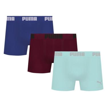 Imagem de Kit 3 Cuecas Puma Boxer Sem Costura Masculina