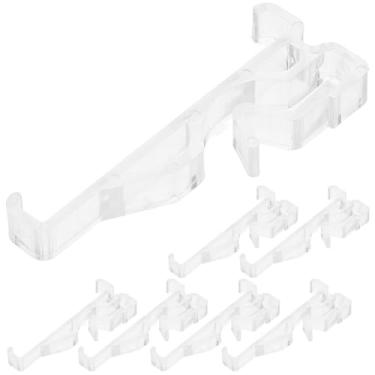 Imagem de JECOMPRIS Kit de clipe, 12 peças de clipes de plástico para persianas, suportes ocultos para persianas de janela de 2,5, suporte de retenção universal para