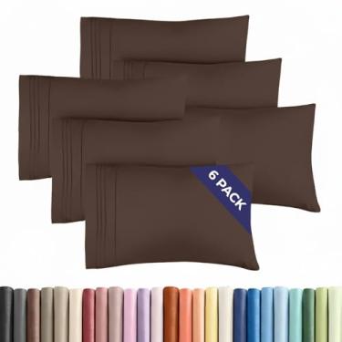 Imagem de Conjunto de 6 fronhas Queen – Capas de almofada ultra macias de qualidade hoteleira – Confortável e não amassa – Resistente a encolhimento, manchas e desbotamento – Fácil de cuidar, laváveis na
